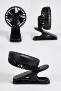Portable Handheld Clip Fan - 3-in-1 Rechargeable Mini Fan with Strong Airflow, 360degree Rotation, Long Battery Life